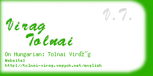 virag tolnai business card